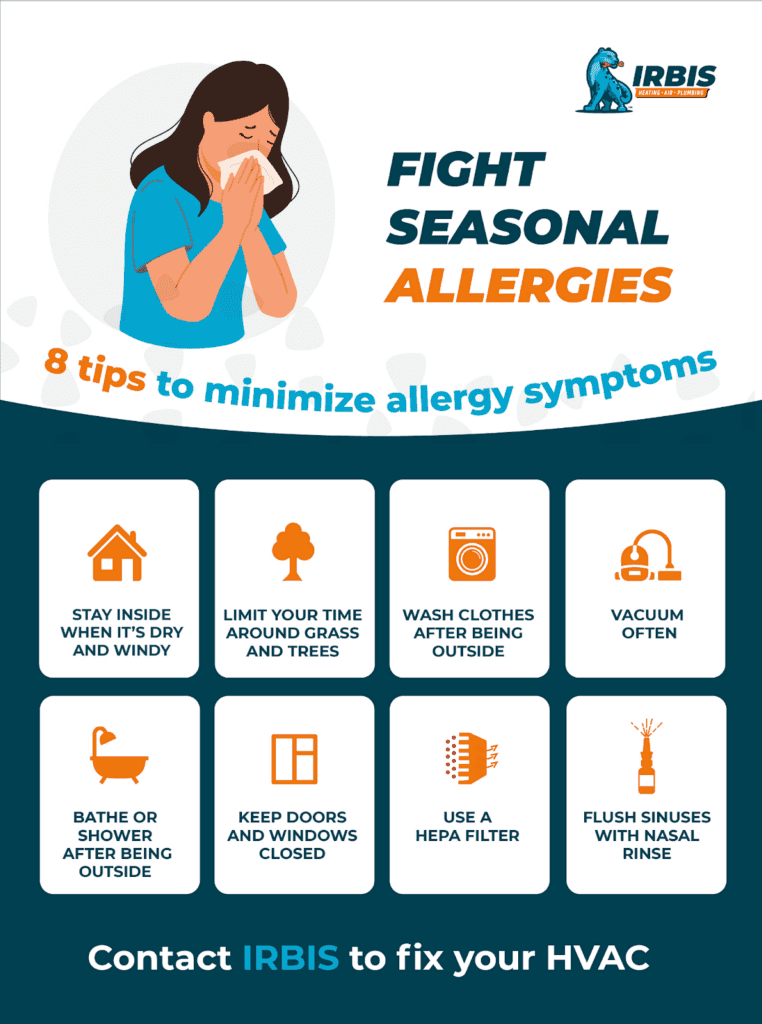 8 Tips to minimize allergy symptoms.